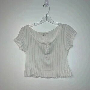 H&M Lace Up Short Sleeve Crop Top​​